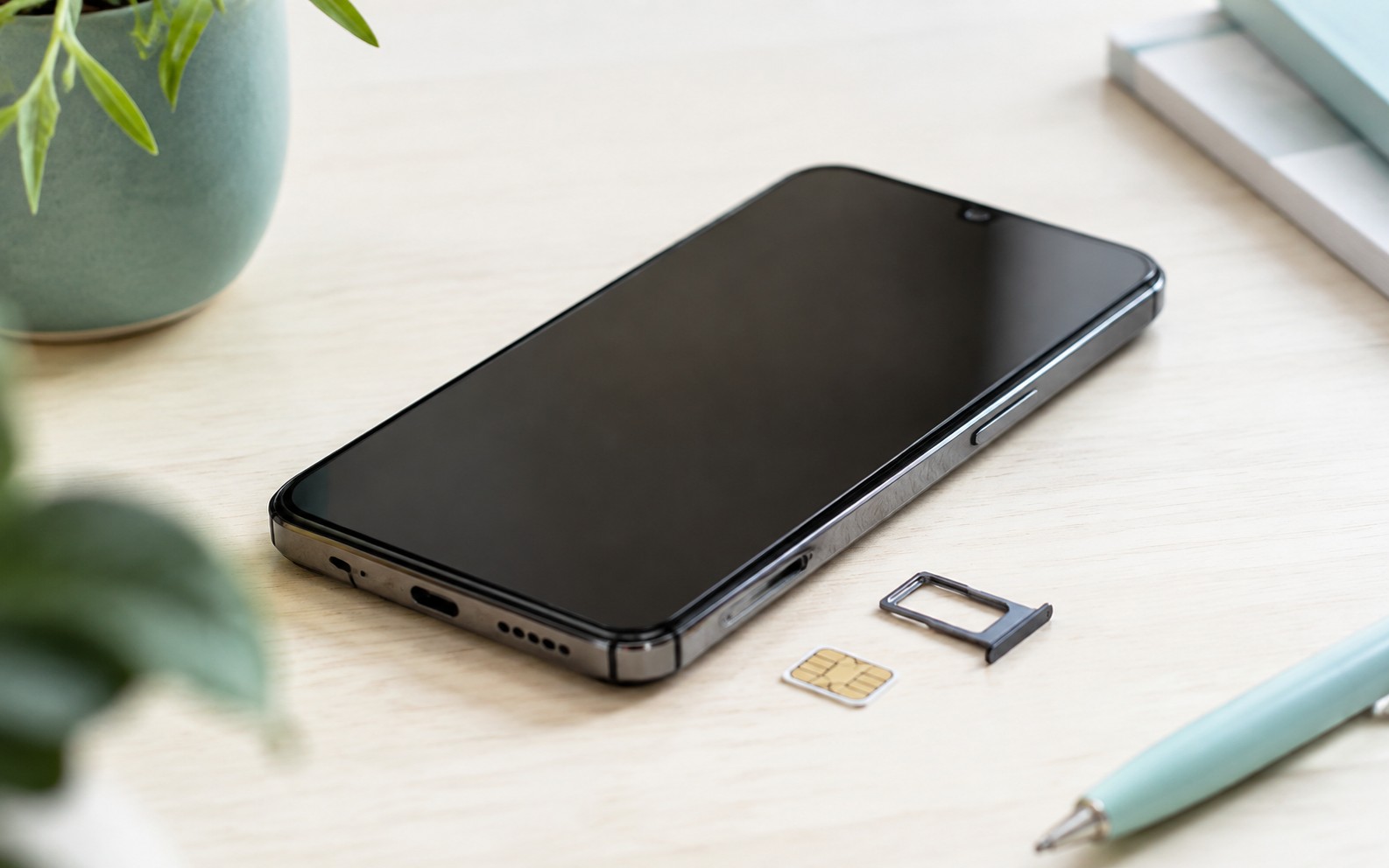スマートフォンとSIMカード・SIMトレー